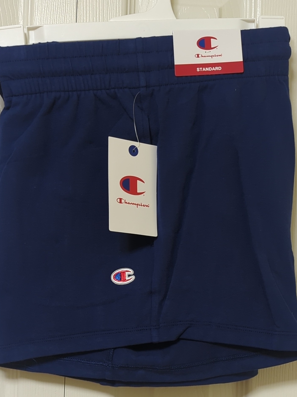 Champion Size Medium Navy Athletic Shorts with Embroidered Logo Unisex NWT